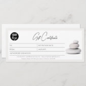 Carte Script moderne Certificat cadeau logo d'entreprise (Devant / Derrière)