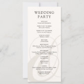 Carte Script moderne Champagne Ampersand Wedding Program (Dos)