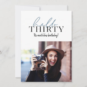 Carte Script moderne et photo géométrique 30e anniversai