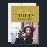 Carte Script moderne et photo géométrique 30e anniversai<br><div class="desc">Script moderne & géométrique trentième anniversaire photo invitation. Motif de dossier géométrique. La couleur peut être changée.</div>