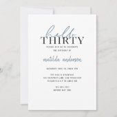 Carte Script moderne et trentième anniversaire géométriq (Devant)