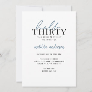 Carte Script moderne et trentième anniversaire géométriq