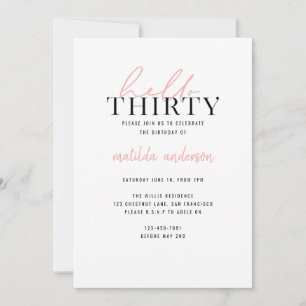 Carte Script moderne et trentième anniversaire géométriq