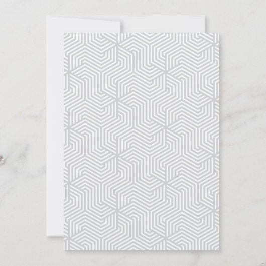 Carte Script moderne et trentième anniversaire géométriq (Dos)