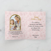 Carte Script moderne Fête des mères Écriture rose Photo (Intérieur)