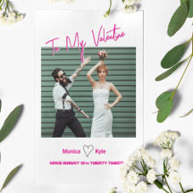 Script moderne Hot rose Valentine Photo personnali