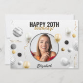 Carte Script moderne Joyeux anniversaire personnalisé ca (Devant)