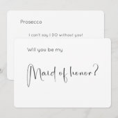 Carte Script moderne Maid of Honor Proposition d'invitat (Devant / Derrière)