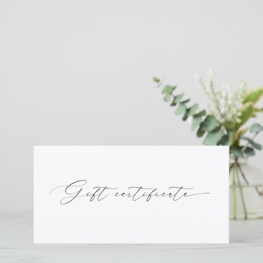 Carte Script moderne Plain Business Logo Certificat cade (Debout devant)