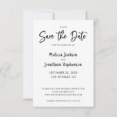 Carte Script moderne simple photo élégante enregistrer l (Dos)