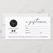 Carte Script moderne UN CADEAU POUR VOUS LOGO SOCIAL ICO (Devant)