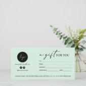 Carte Script moderne UN CADEAU POUR VOUS LOGO SOCIAL ICO (Debout devant)