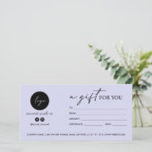 Carte Script moderne UN CADEAU POUR VOUS LOGO SOCIAL ICO (Debout devant)