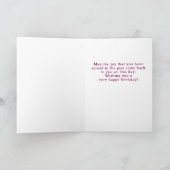 Carte Script Photo Magenta 60 ans et Fabuleux 60e Annive (Intérieur)