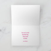 Carte Script rose moderne Coeurs chic Black White Photo (Intérieur)