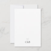 Carte Script simple Enregistrer la date Monogramme Invit (Dos)