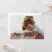 Carte Script tendance | Photo de la fête des mères (Devant/Arrière en situation)