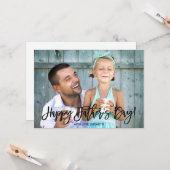 Carte Script tendance | Photo fête des pères (Devant/Arrière en situation)