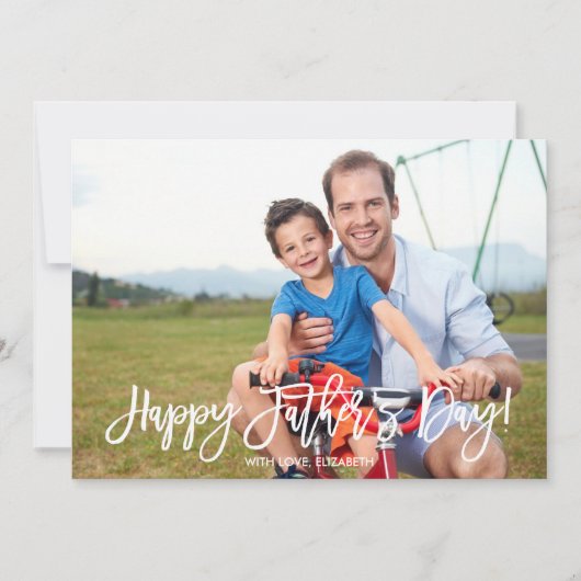 Carte Script tendance | Photo fête des pères (Devant)