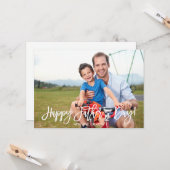 Carte Script tendance | Photo fête des pères (Devant/Arrière en situation)