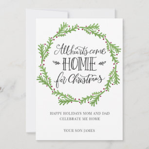 Carte Script Tous Les Coeurs Reviennent À La Maison Pour