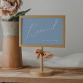 Carte Script Whimsical | Symbole Dusty Blue Réservé