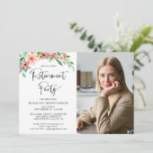 Carte Scripts photo florale tropicale de la fête de retr (Debout devant)