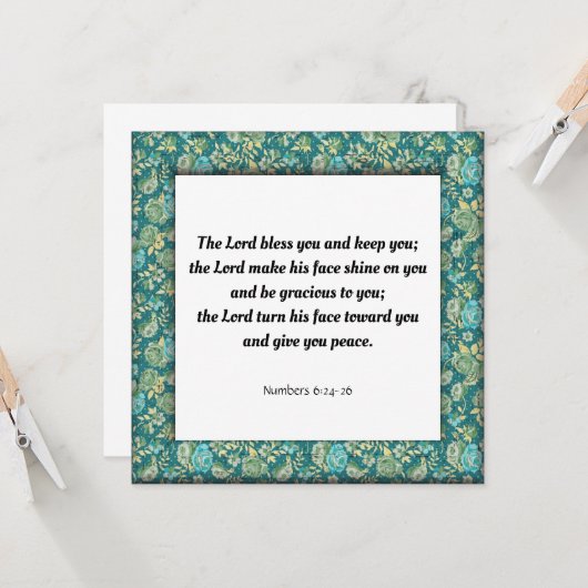 Carte Scripture numérique 6:24-26 (Devant/Arrière en situation)