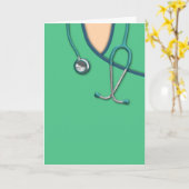 Carte Scrubs médical vert (Fleur jaune)