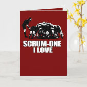 Carte Scrum One J'aime Rugby Saint Valentin (Fleur jaune)