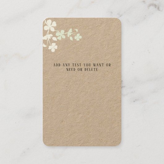 Carte Scrunchie artisanale (Dos)