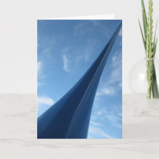 Carte Sculpture bleue moderne (Devant)