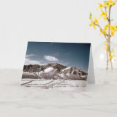 Carte Sculpture de neige de l'ours polaire (Fleur jaune)