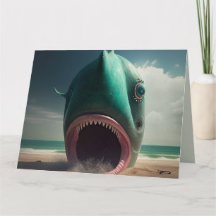 Carte Sculpture de requin sur la plage