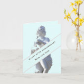 Carte Sculpture du 27e anniversaire modifiable (Fleur jaune)