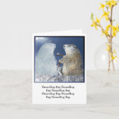 Carte Sculpture en glace de jour de Groundhog (Fleur jaune)