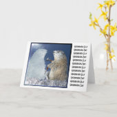 Carte Sculpture en glace de jour de Groundhog (Fleur jaune)