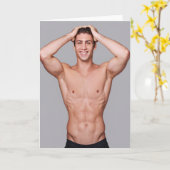 Carte Sculptured Smile Hot Guy Greetings Card (Fleur jaune)