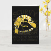 Carte Scurvy Quand la vie ne te donne pas de citrons Fun (Fleur jaune)