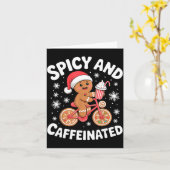 Carte Scy And Caffeinated Gingerbread Funny Coffee Chris (Fleur jaune)