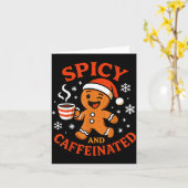Carte Scy Gingerbread Caffeinated Funny Coffee Lover Chr (Fleur jaune)