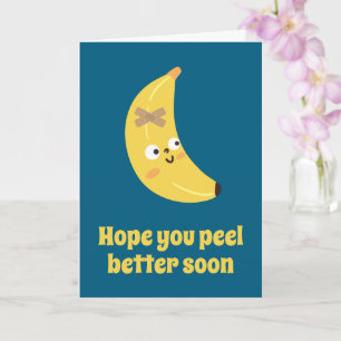 Carte Se Bien Bientôt Plâtre Et Fantaisie Face Banana