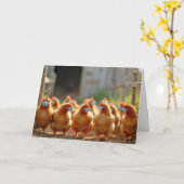 Carte Se Bien Bientôt Poulet Avec Masques (Fleur jaune)