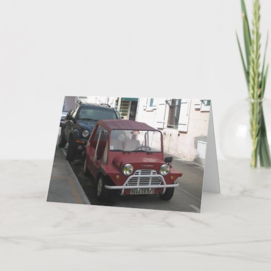 Carte Se bien bientôt - Voiture d'urgence Vintage (Devant)