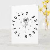 Carte Se concentrer sur le bien, citation positive, Chri (Fleur jaune)