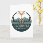 Carte Se déconnecter pour se reconnecter Sensibilisation (Fleur jaune)