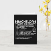 Carte Se marier Groom Funny Bachelor Checklist Par (Fleur jaune)