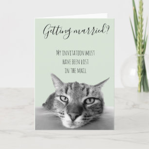 Carte Se Marier Le Mariage Humour de Chat