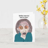 Carte Se marier peut être effrayant. (Fleur jaune)
