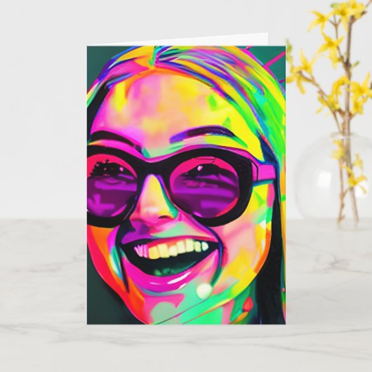 Carte Se mettre dans les Giggles | Amitié (Fleur jaune)